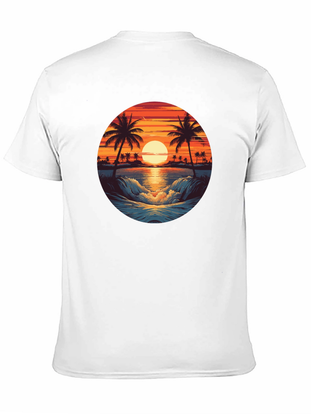 Sunset Beach Graphic Tee - Black