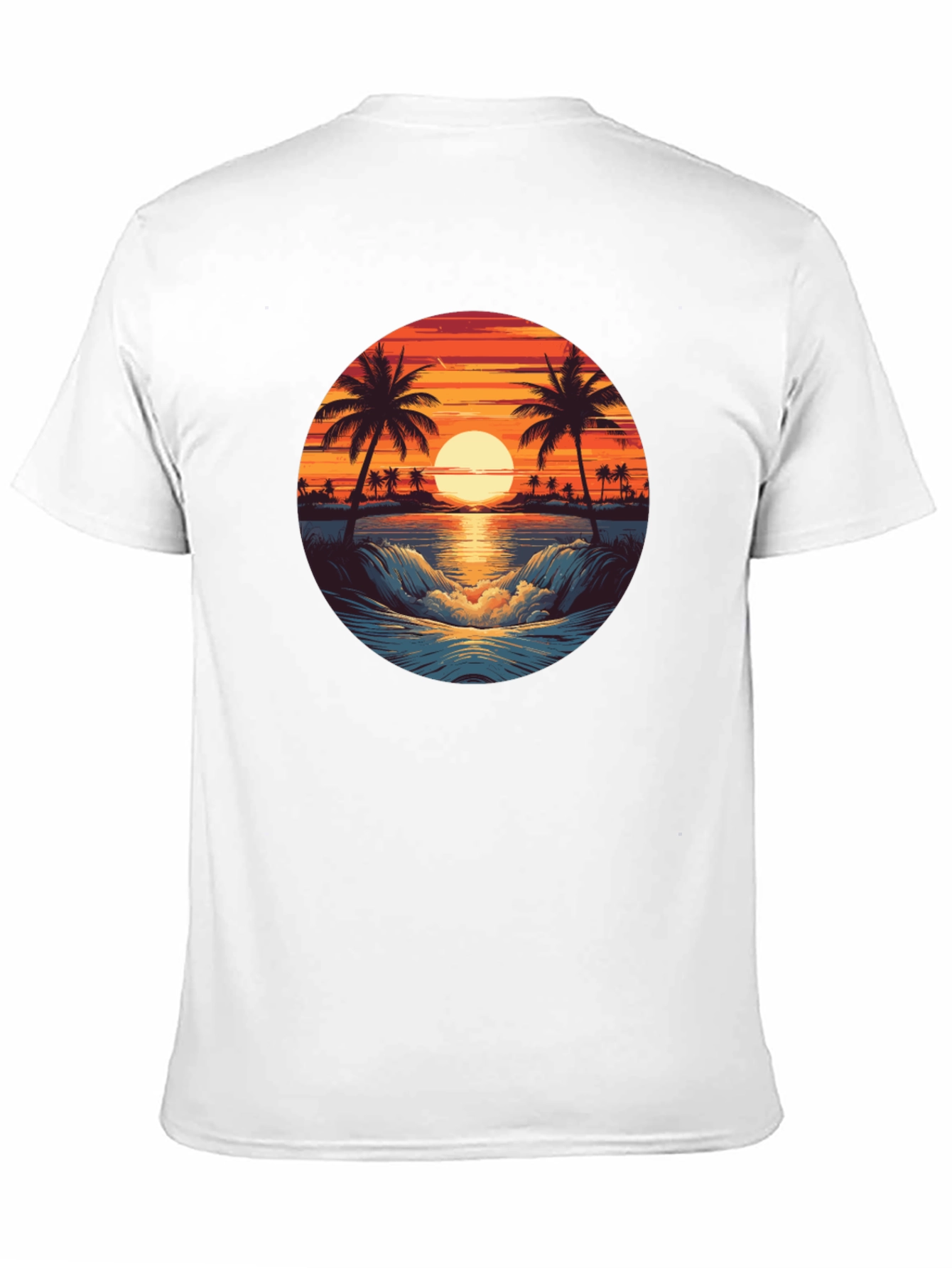 Sunset Beach Graphic Tee - Black