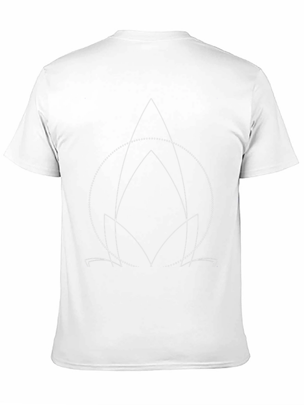 Geometric Lotus Graphic Black Tee