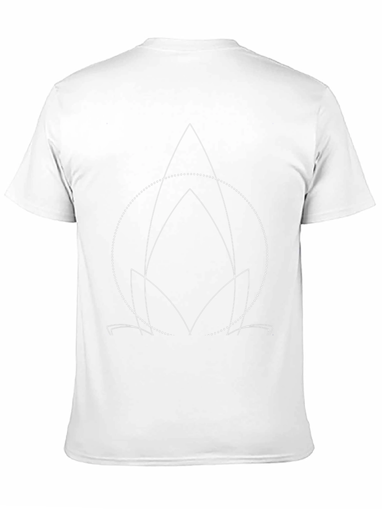 Geometric Lotus Graphic Black Tee