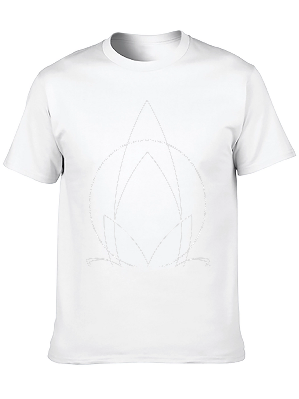 Geometric Lotus Graphic Black Tee