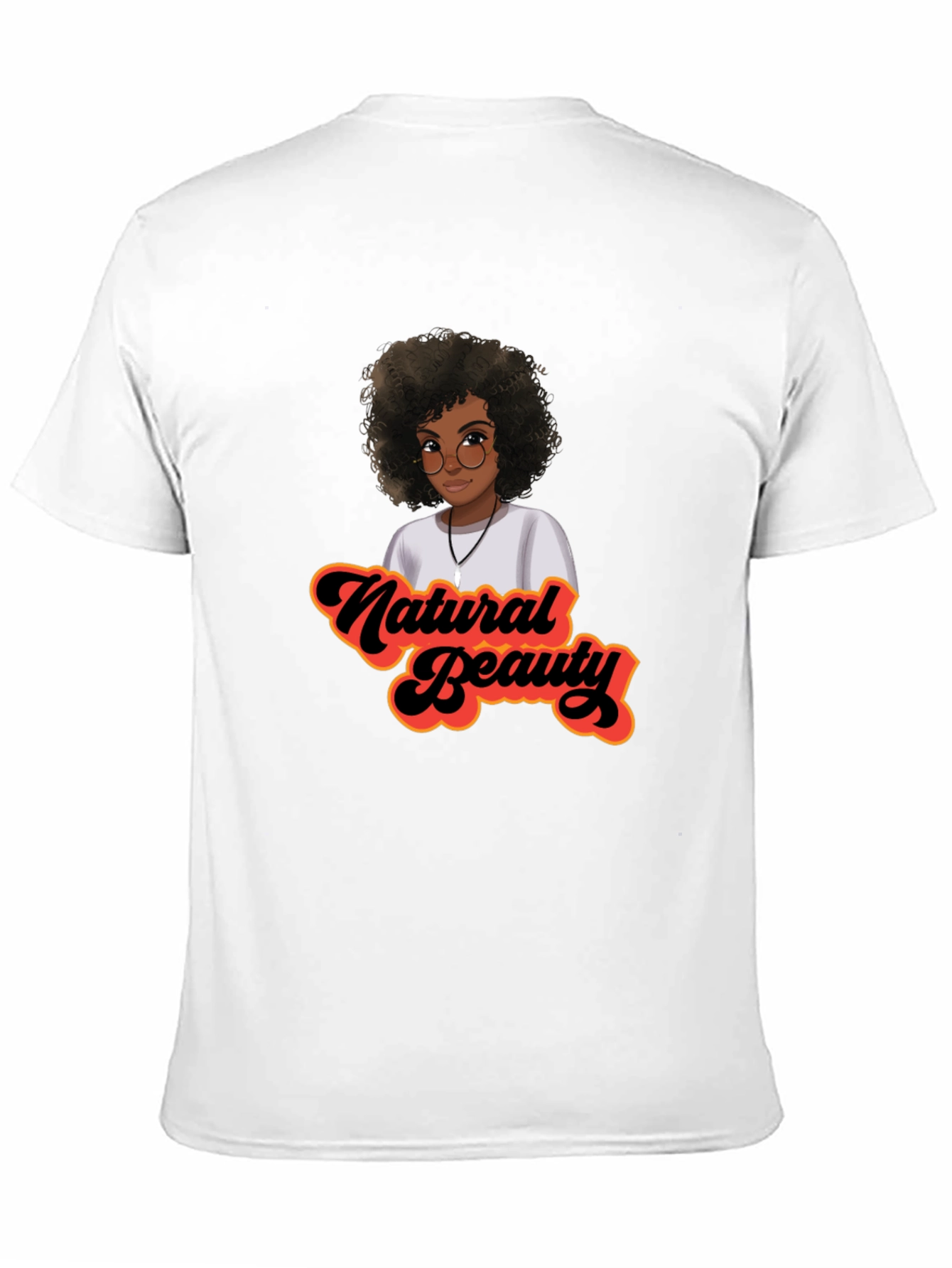 Natural Beauty Afro Graphic Tee - Stylish Black T-Shirt
