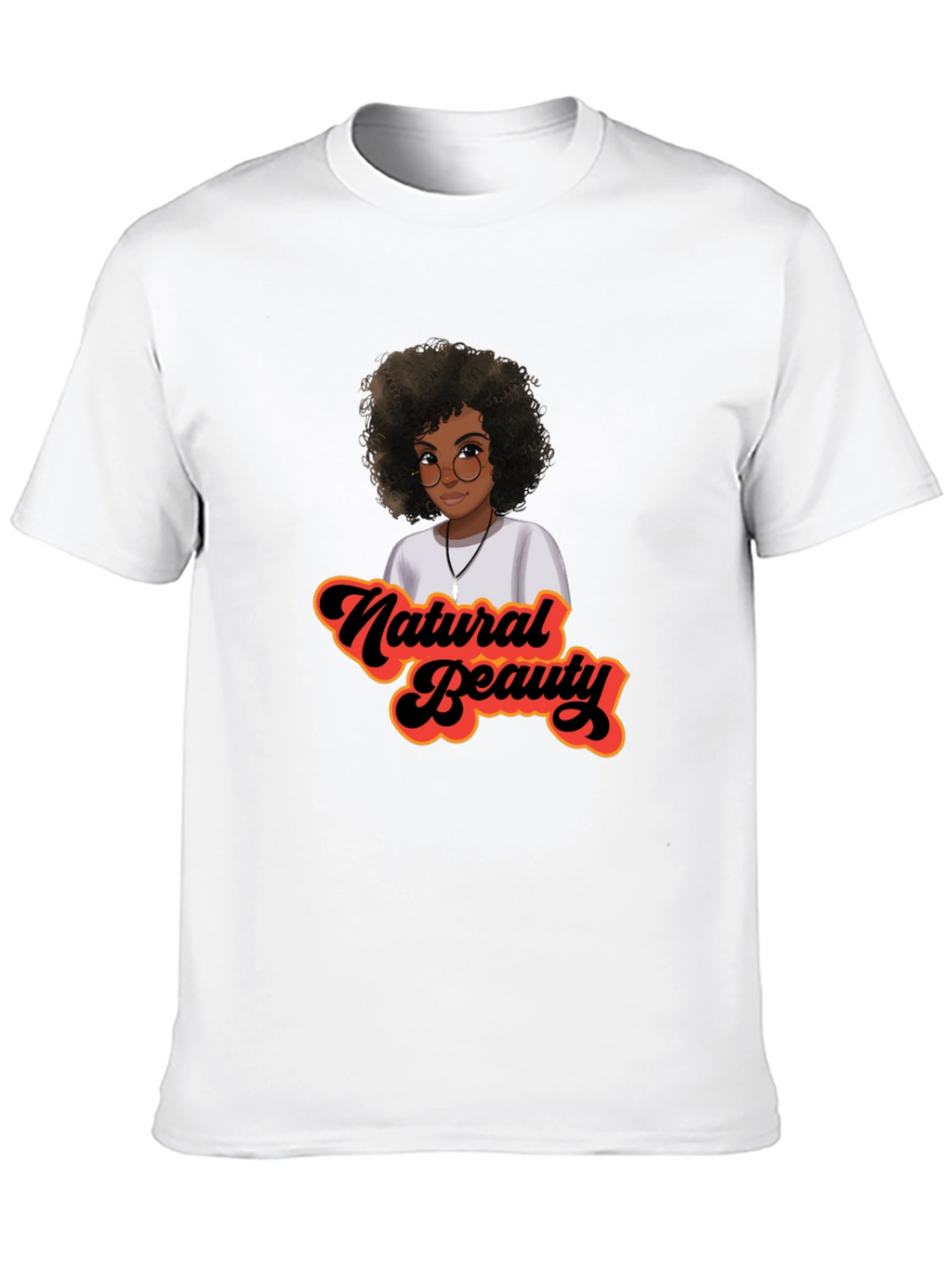 Natural Beauty Afro Graphic Tee - Stylish Black T-Shirt