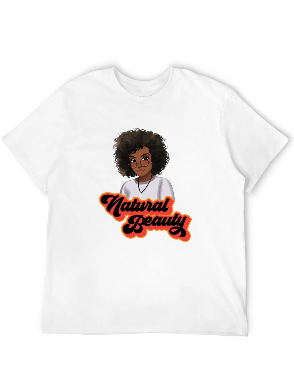 Natural Beauty Afro Graphic Tee - Stylish Black T-Shirt