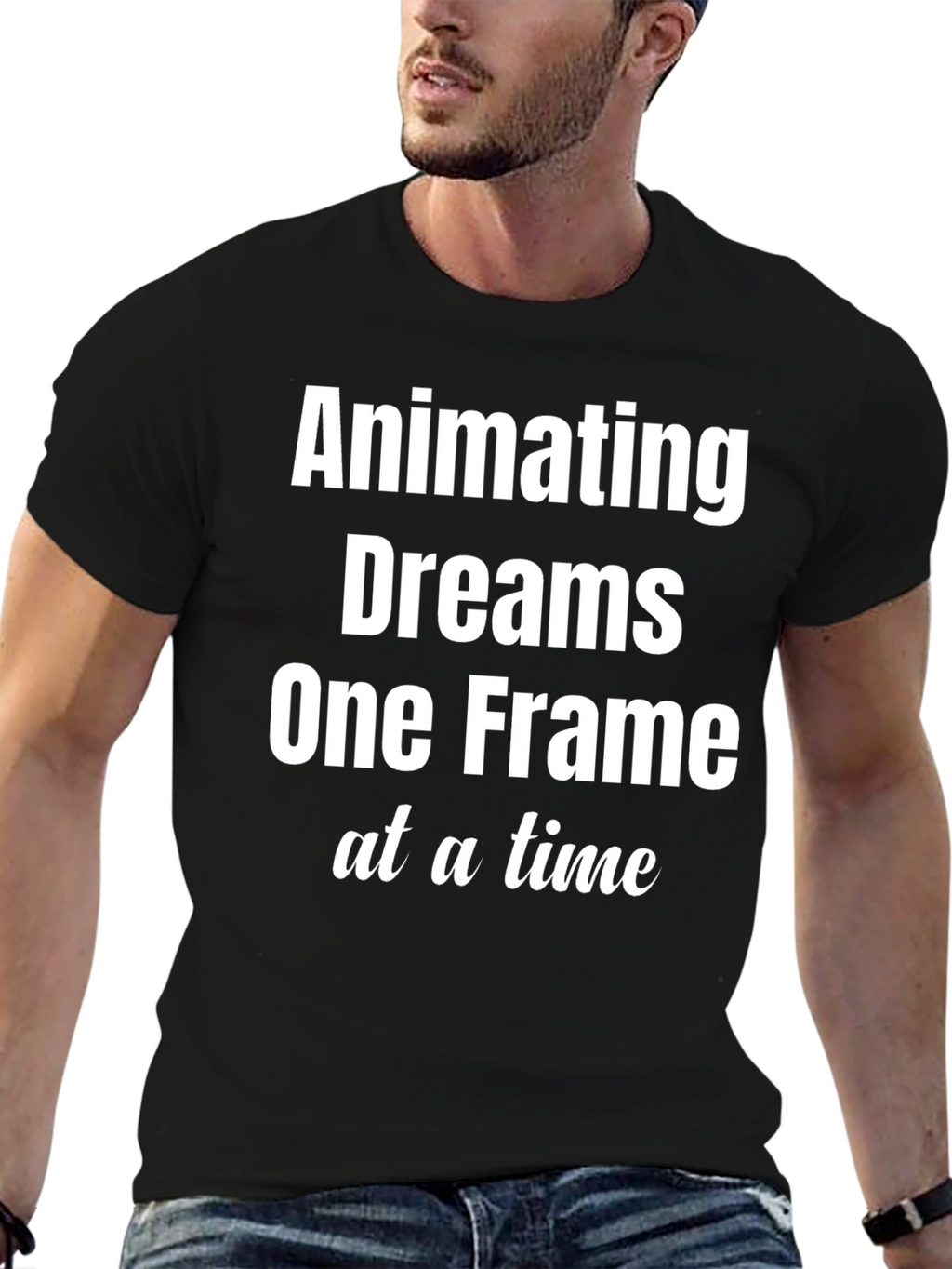 Animating Dreams Black Graphic Tee