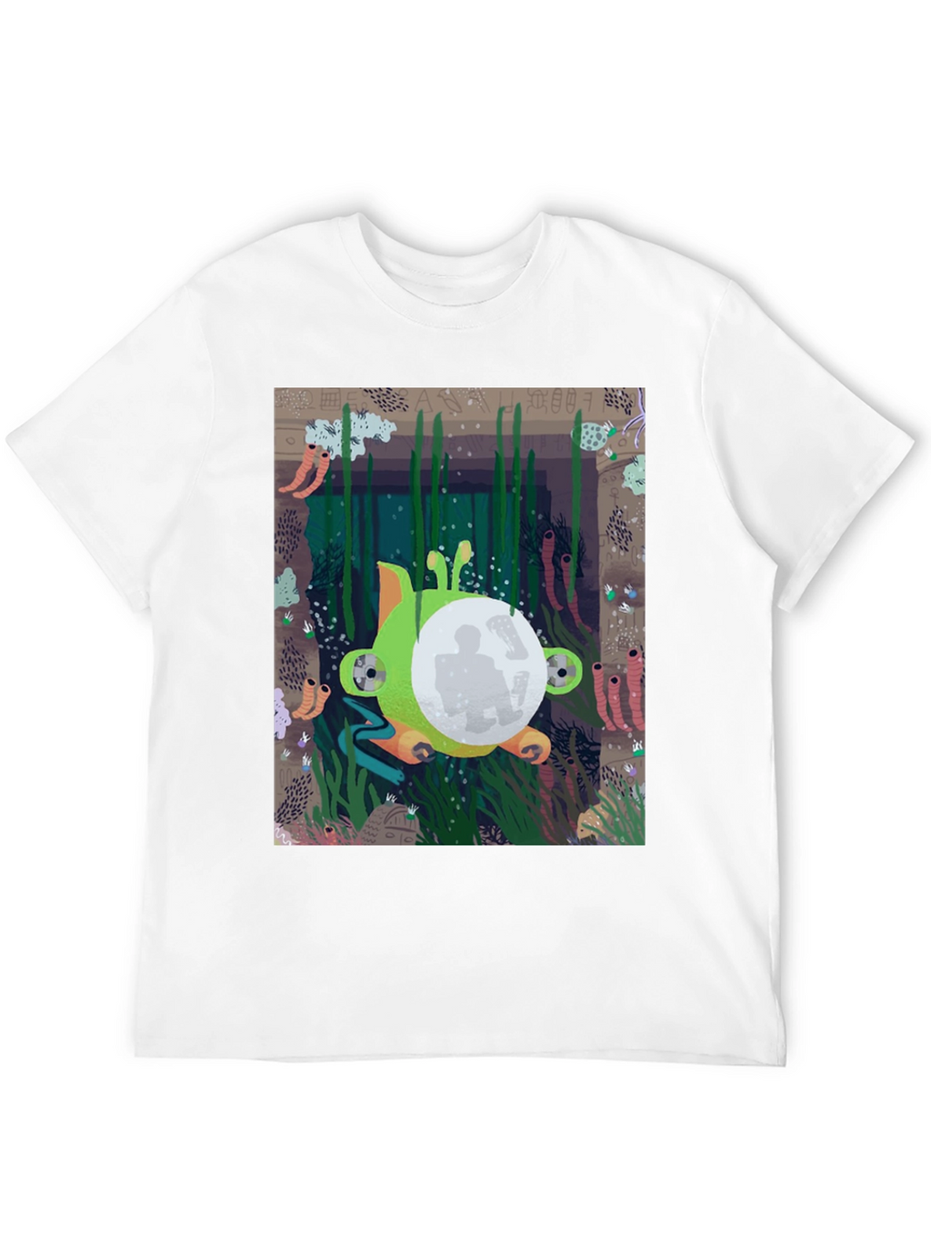 Underwater Scene Graphic Tee - Unique Design