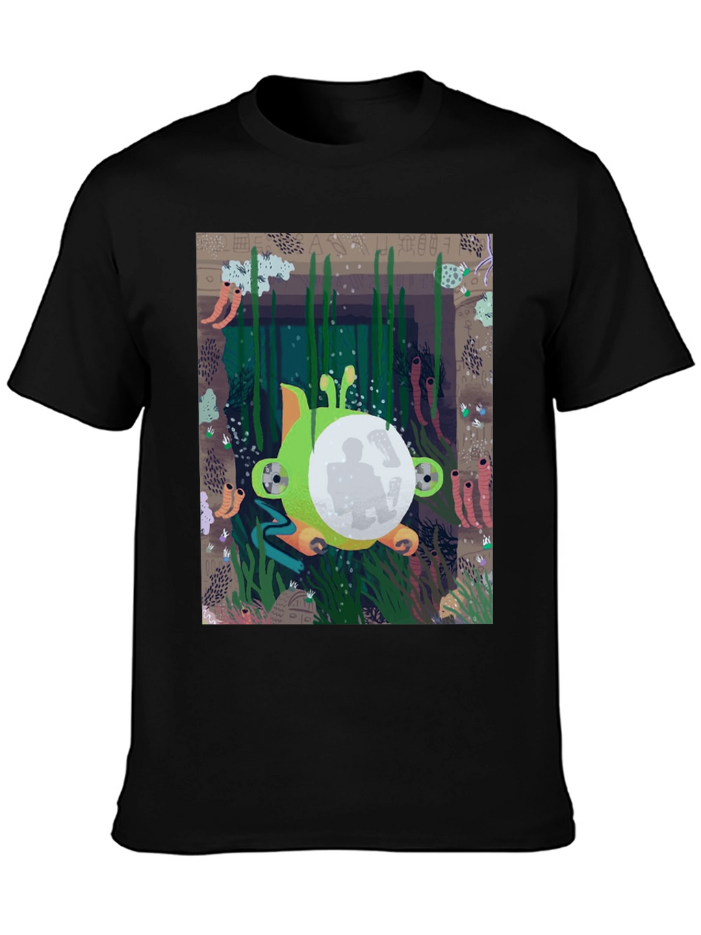 Underwater Scene Graphic Tee - Unique Design