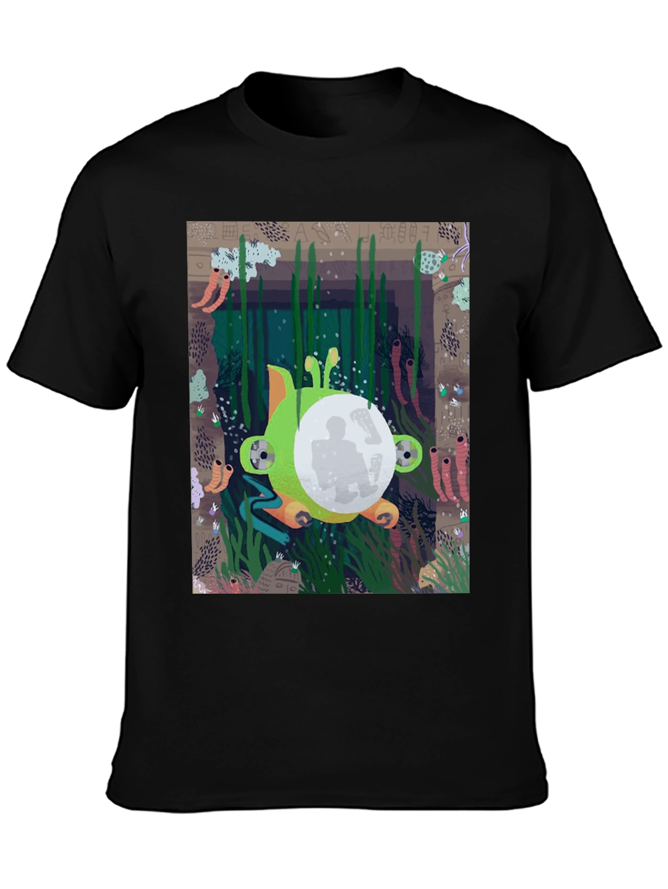 Underwater Scene Graphic Tee - Unique Design