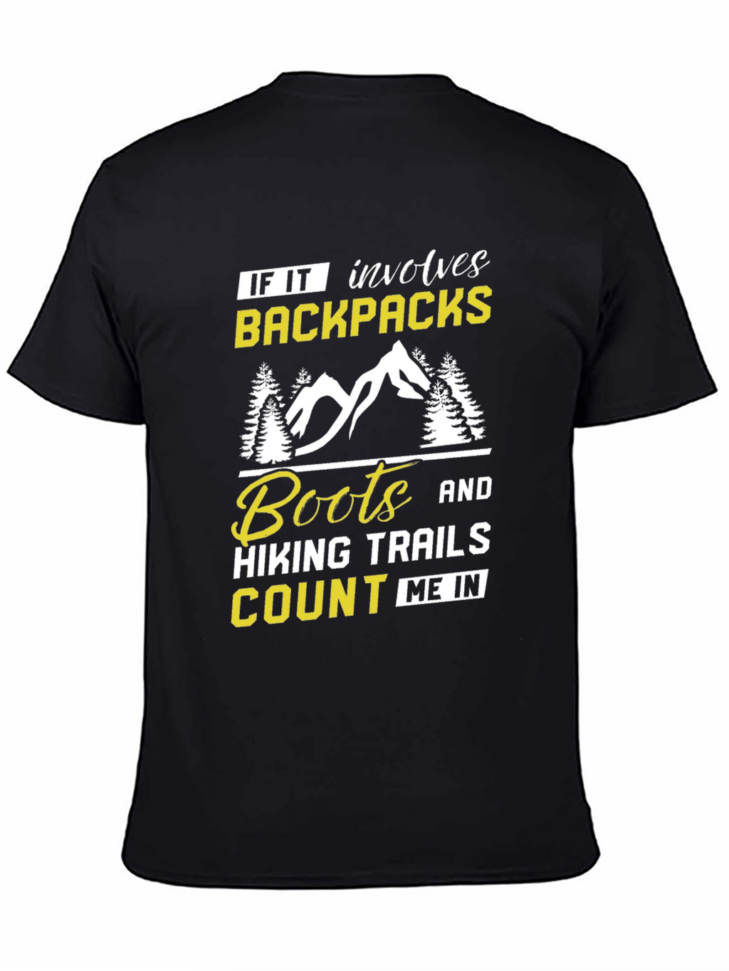 Hiking Graphic T-Shirt - Backpacks Boots Trails Tee