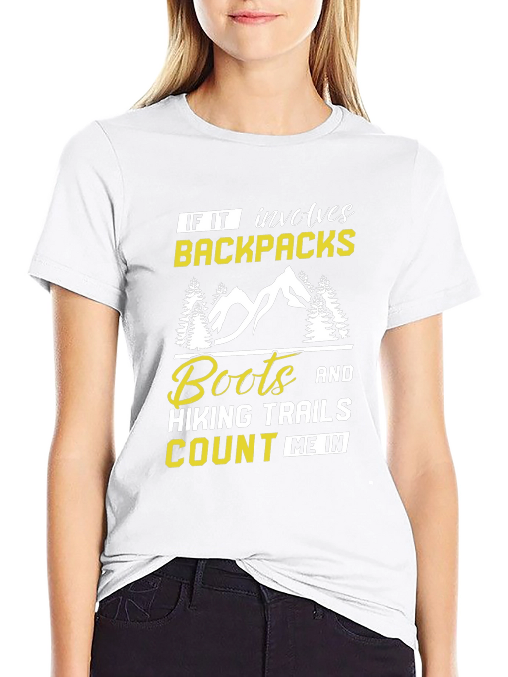 Hiking Graphic T-Shirt - Backpacks Boots Trails Tee
