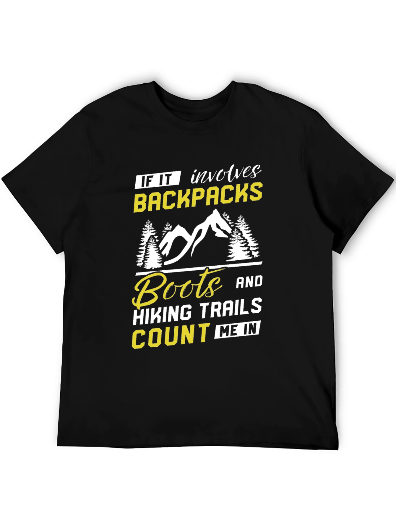 Hiking Graphic T-Shirt - Backpacks Boots Trails Tee