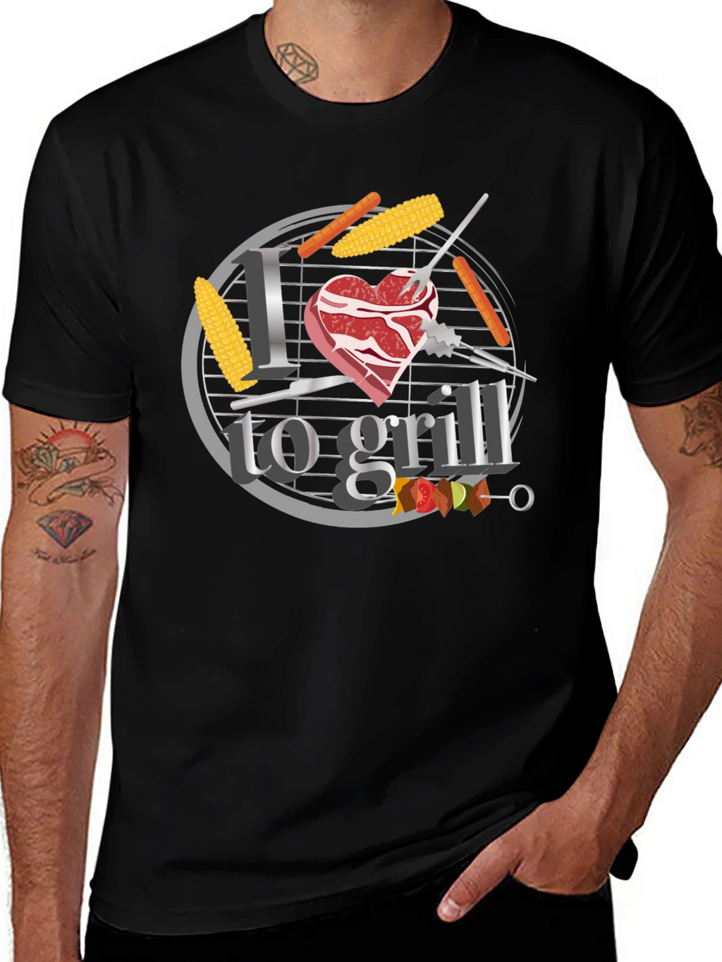 I Heart to Grill BBQ T-Shirt