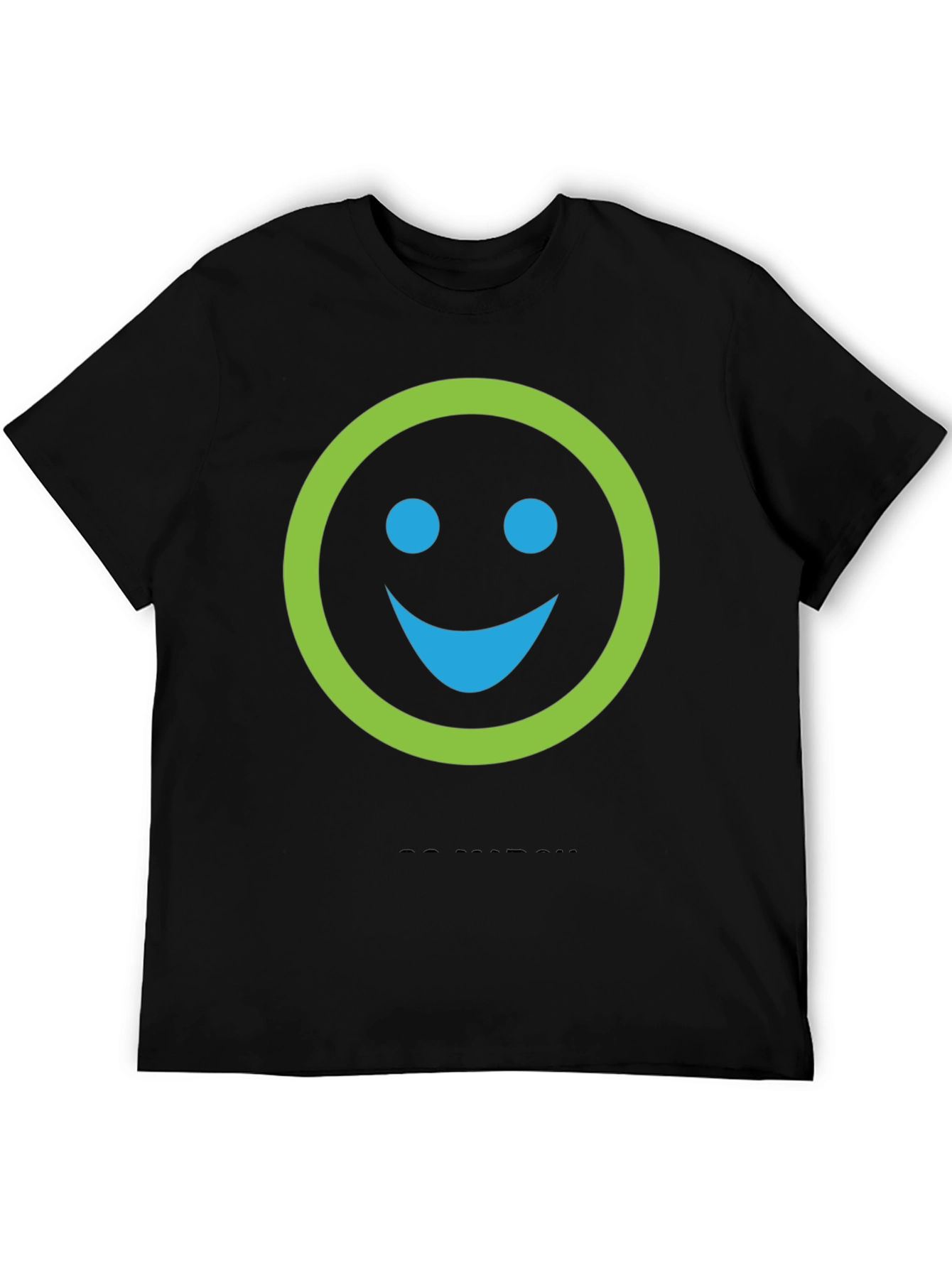 Smiley Face Graphic Print Crew Neck T-Shirt