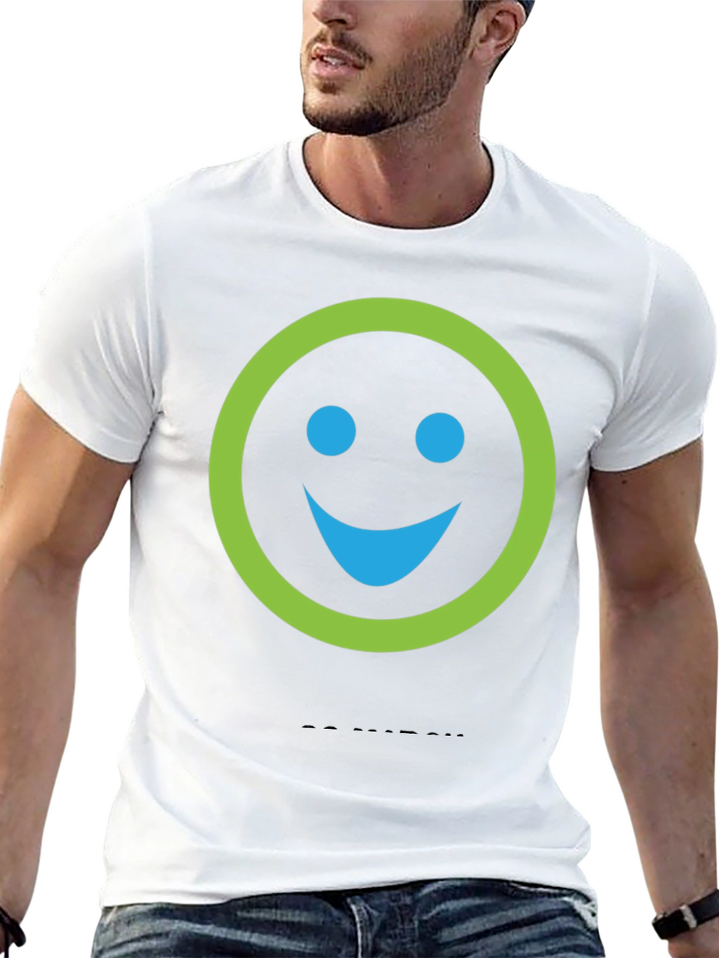 Smiley Face Graphic Print Crew Neck T-Shirt