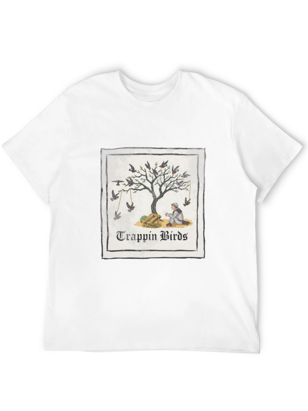 Trappin Birds Graphic Tee - Unisex Black T-Shirt