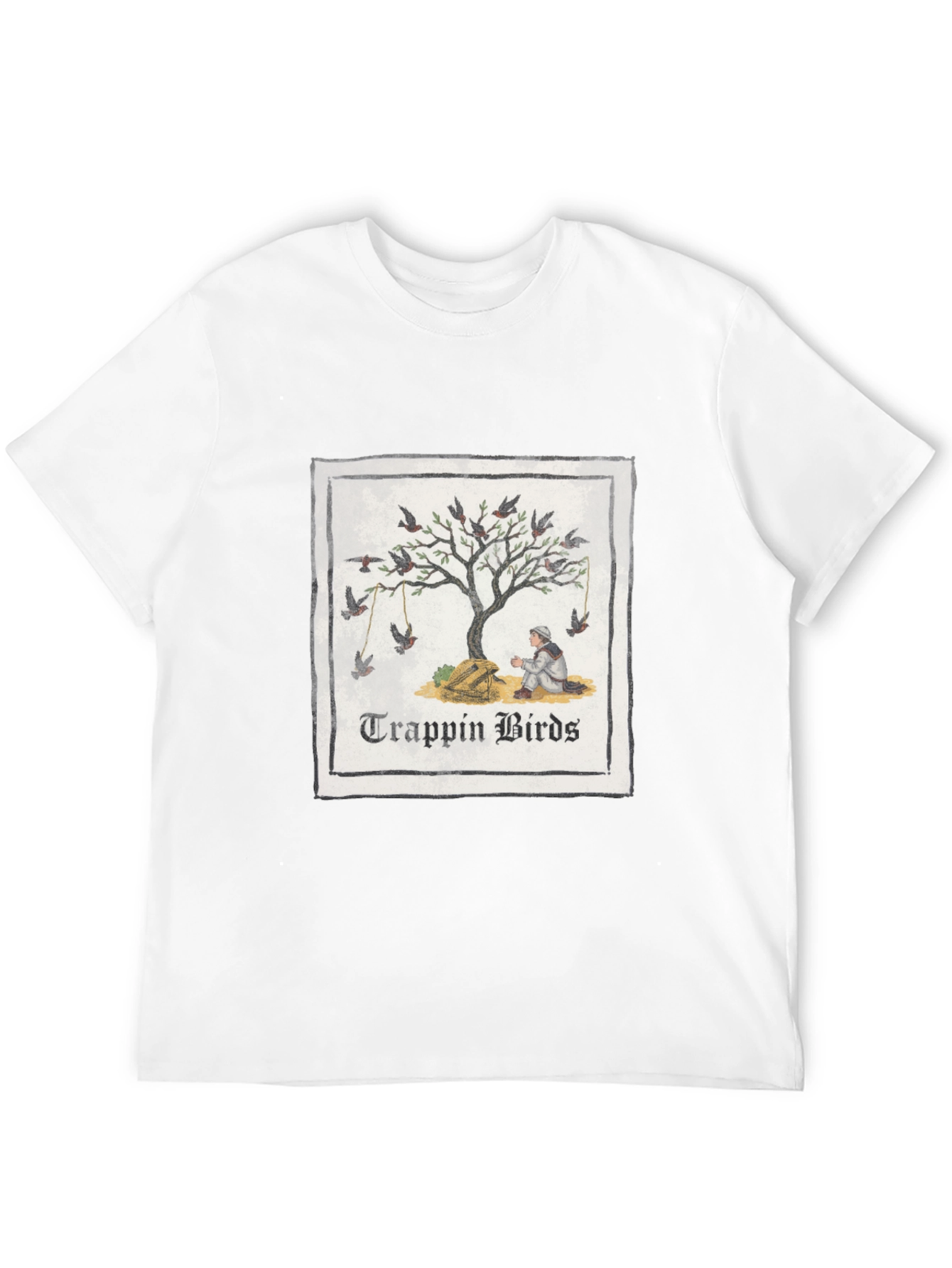 Trappin Birds Graphic Tee - Unisex Black T-Shirt