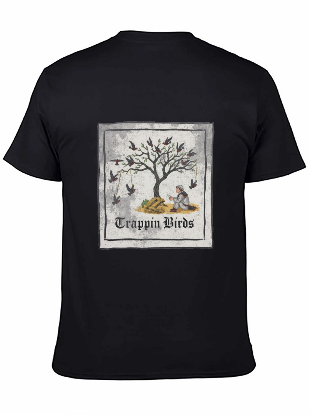 Trappin Birds Graphic Tee - Unisex Black T-Shirt
