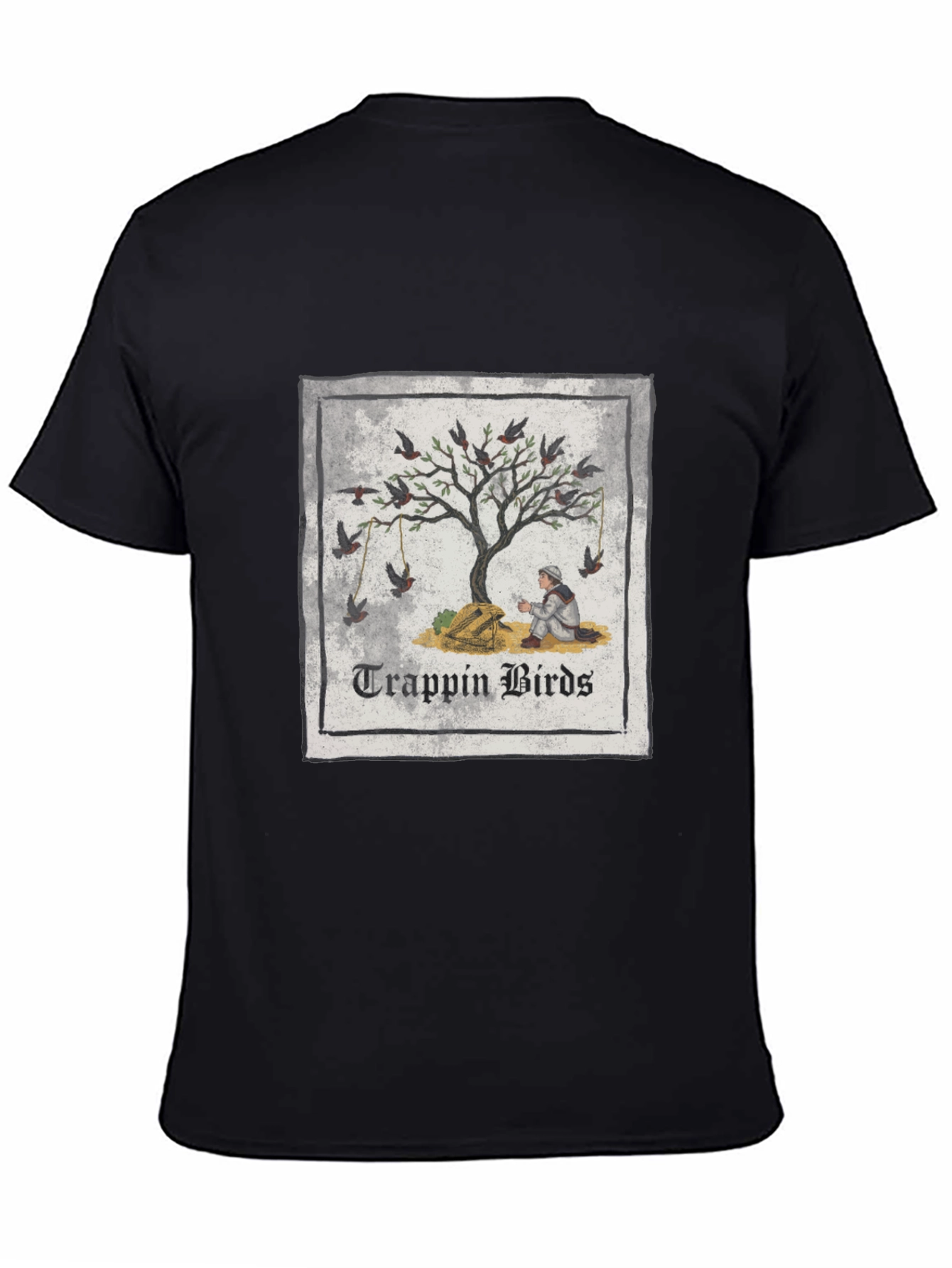 Trappin Birds Graphic Tee - Unisex Black T-Shirt
