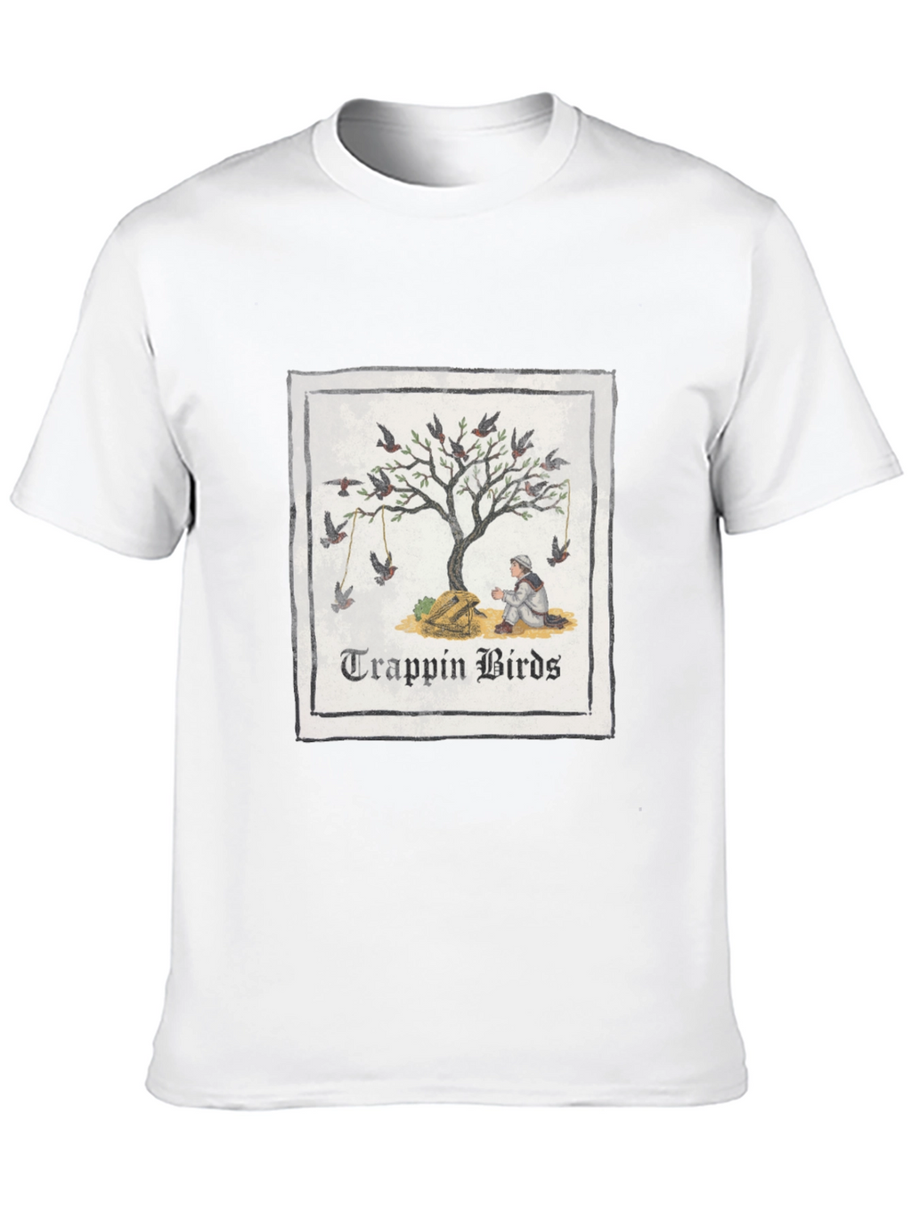 Trappin Birds Graphic Tee - Unisex Black T-Shirt