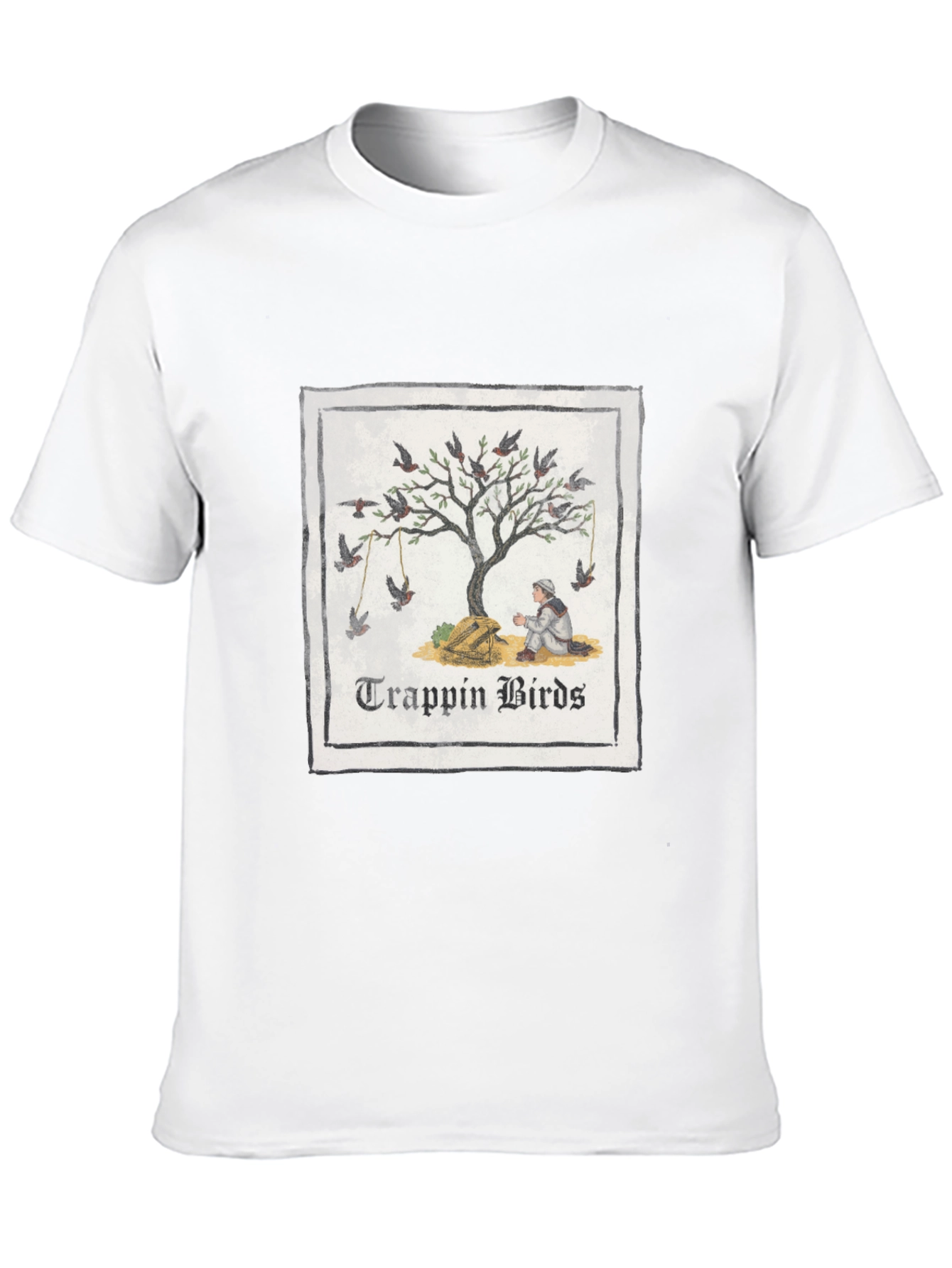 Trappin Birds Graphic Tee - Unisex Black T-Shirt