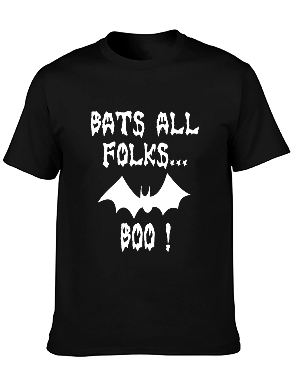 Bats All Folks Graphic Tee - Spooky Halloween Shirt