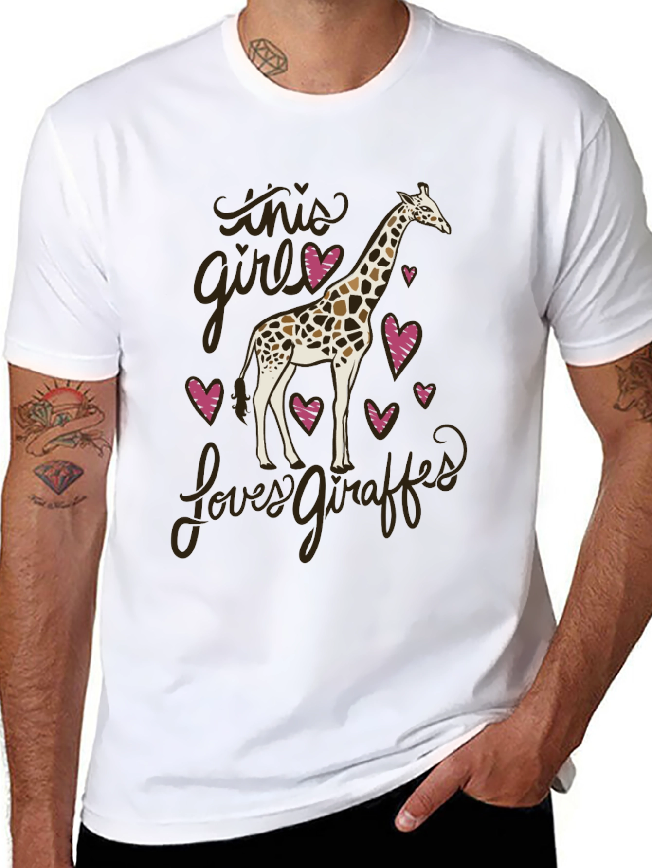 Giraffe Lover Graphic Tee - Soft Cotton Unisex T-Shirt