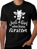 Just A Girl Who Loves Giraffes - Graphic Tee