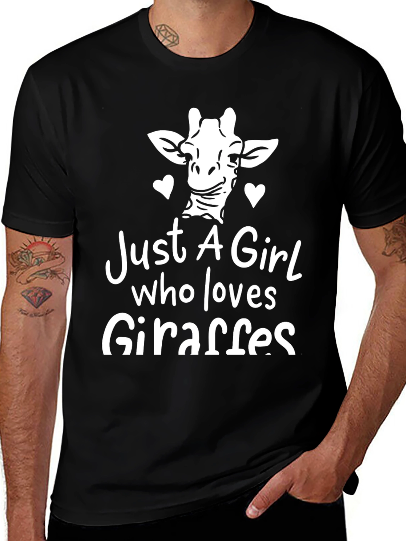 Just A Girl Who Loves Giraffes - Graphic Tee