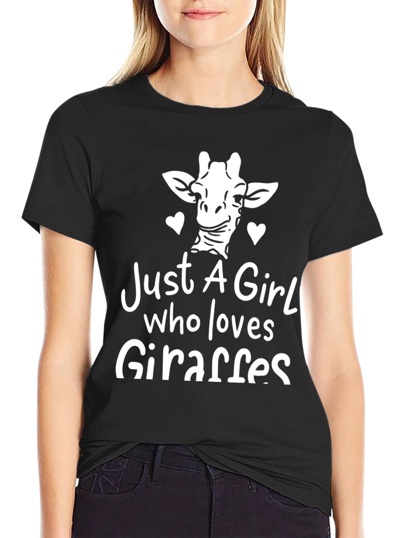 Just A Girl Who Loves Giraffes - Graphic Tee