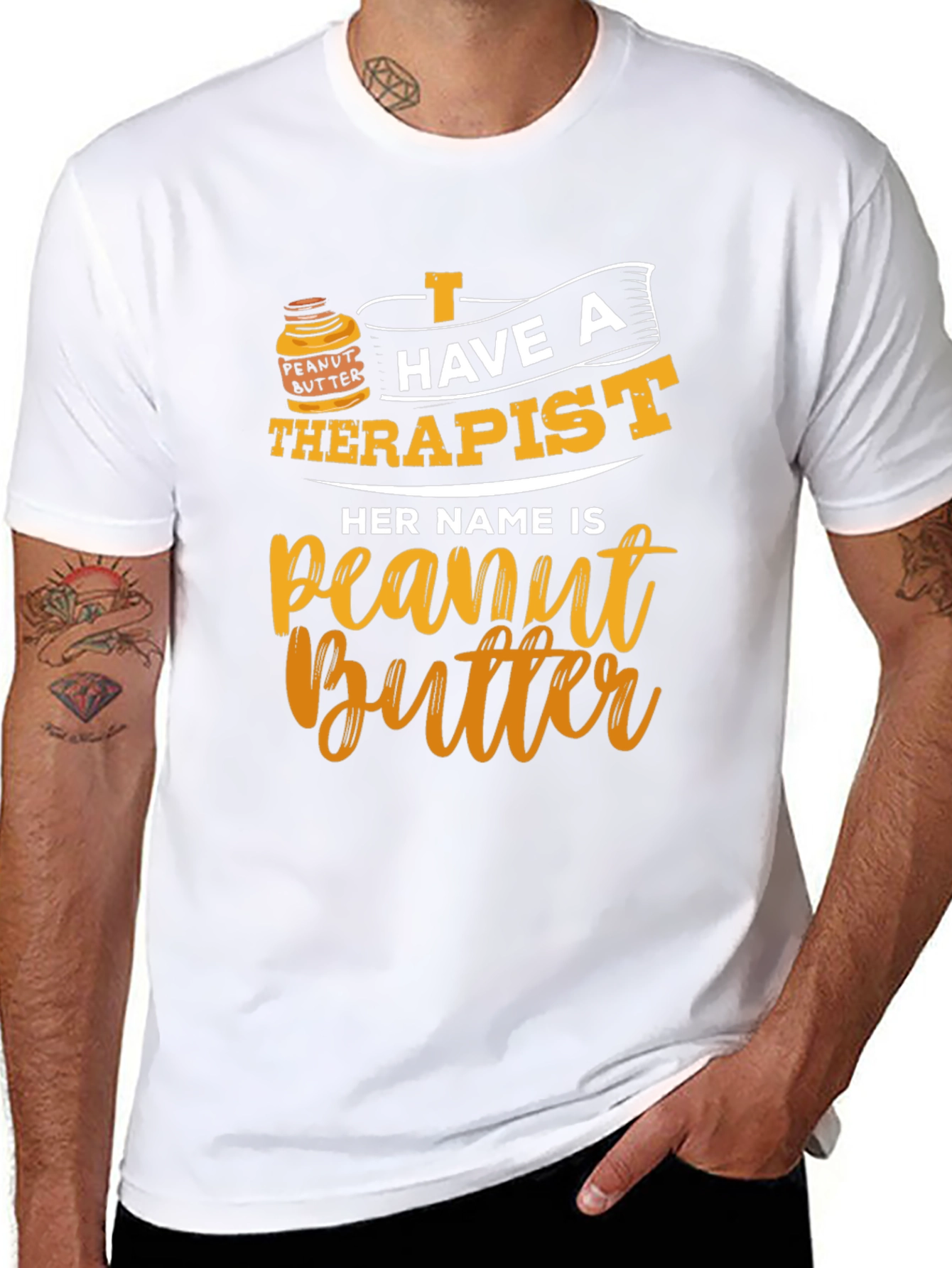 Peanut Butter Therapist Funny T-Shirt