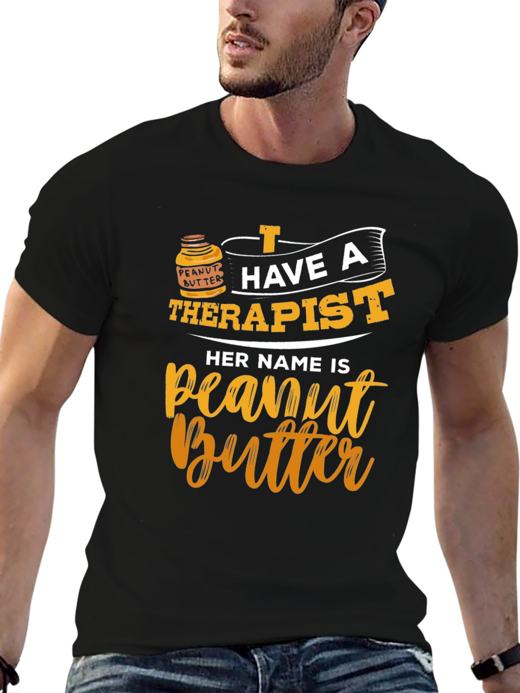 Peanut Butter Therapist Funny T-Shirt