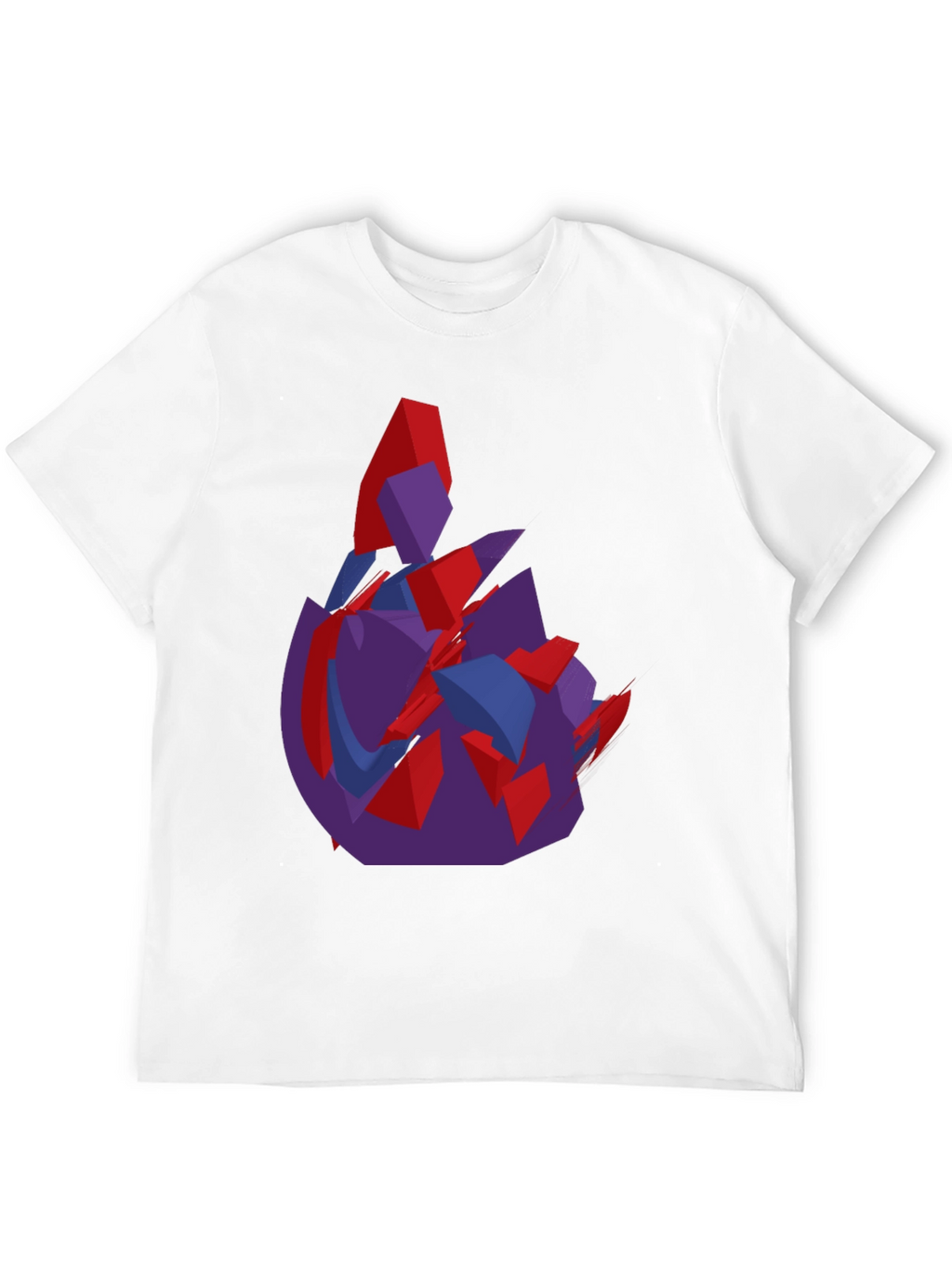 Abstract Graphic Print Black Crew Neck T-Shirt