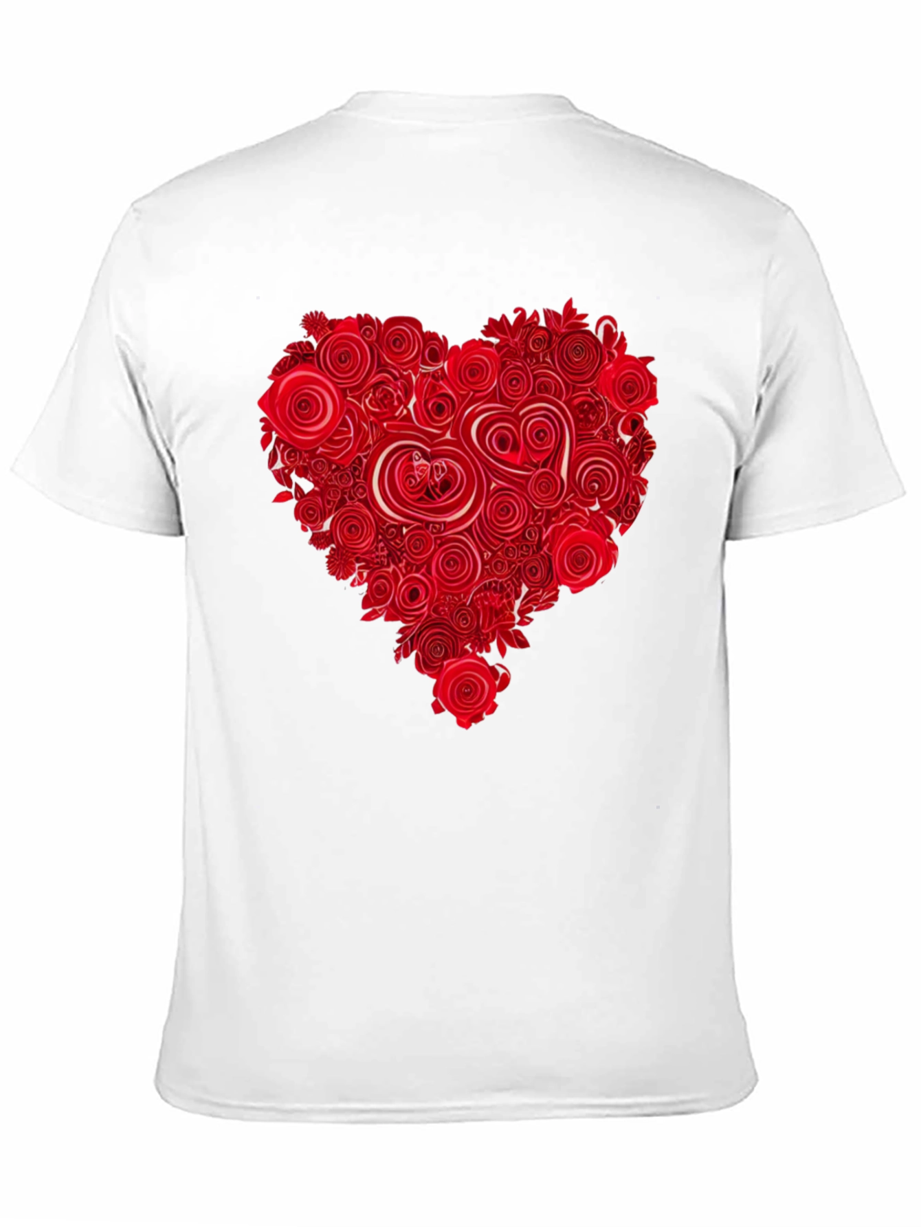 Floral Heart Black T-Shirt