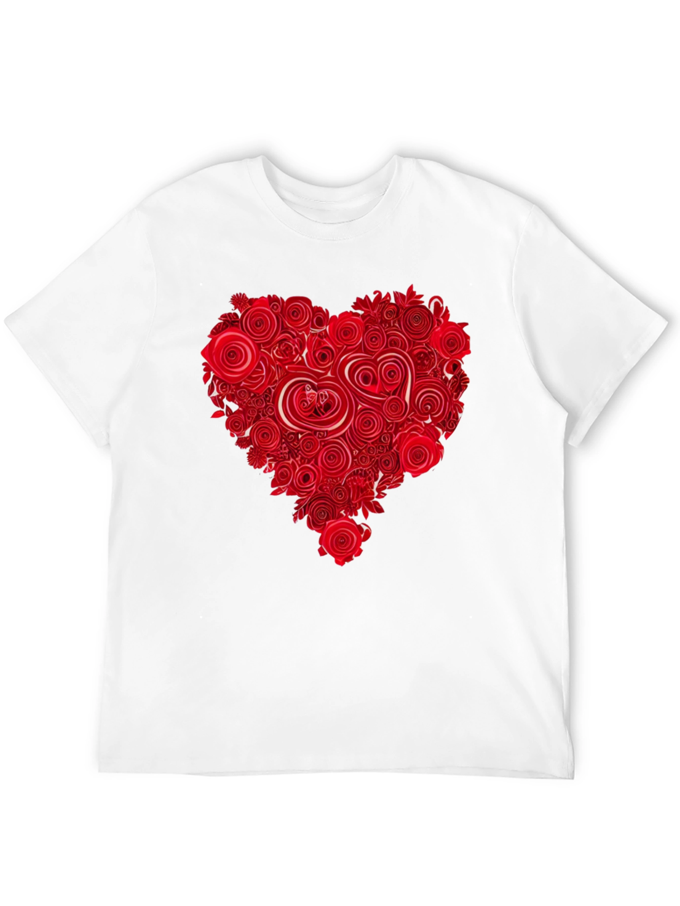 Floral Heart Black T-Shirt