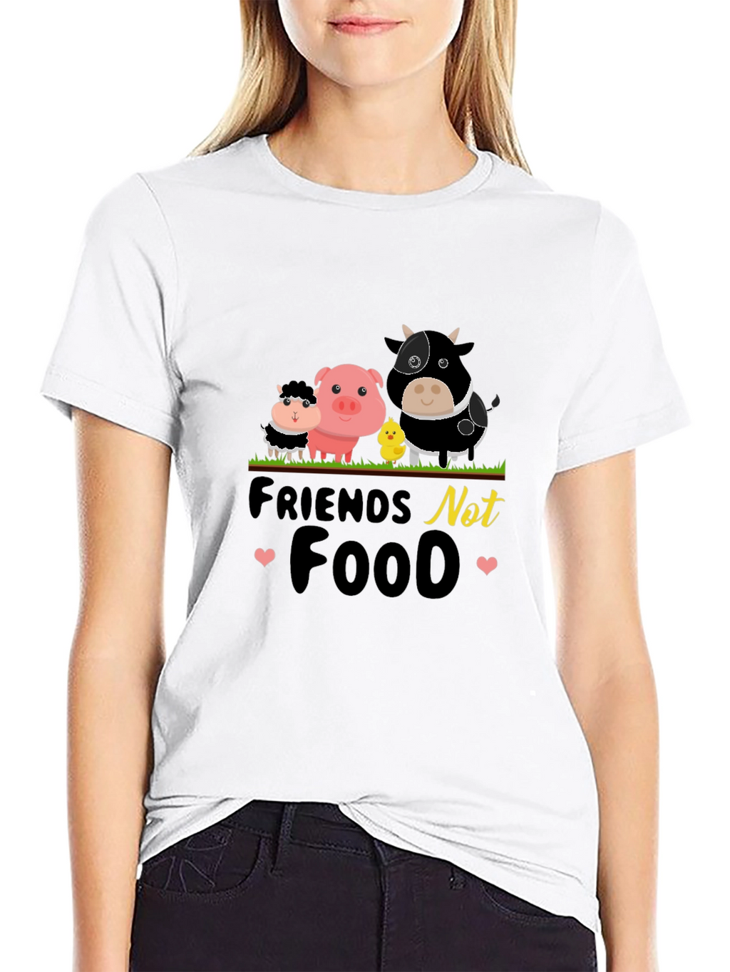 Vegan T-Shirt: Friends Not Food Tee