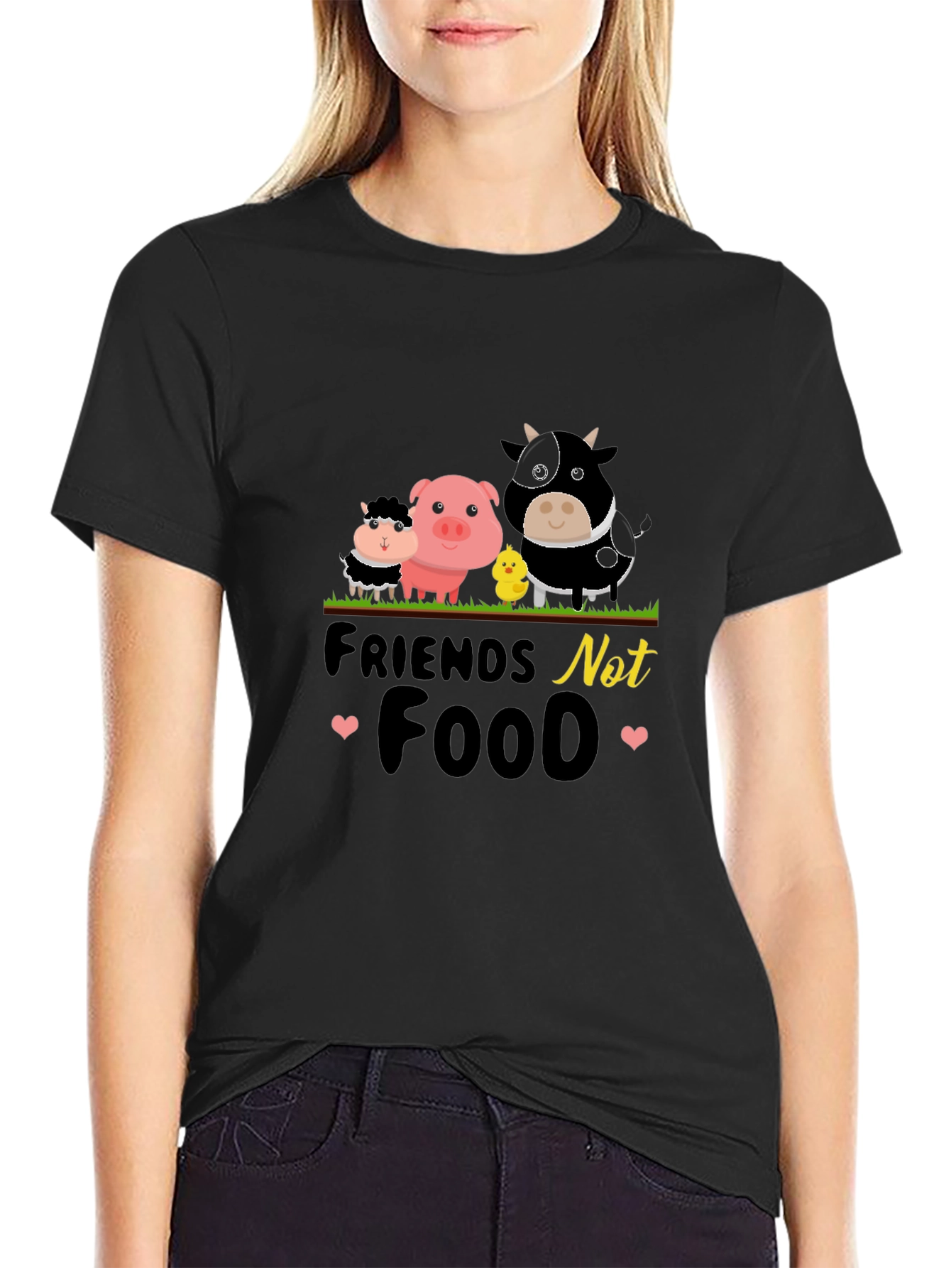Vegan T-Shirt: Friends Not Food Tee