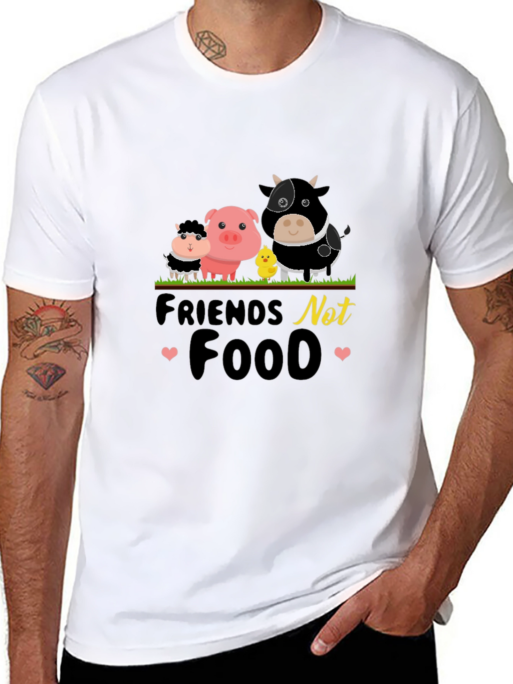 Vegan T-Shirt: Friends Not Food Tee