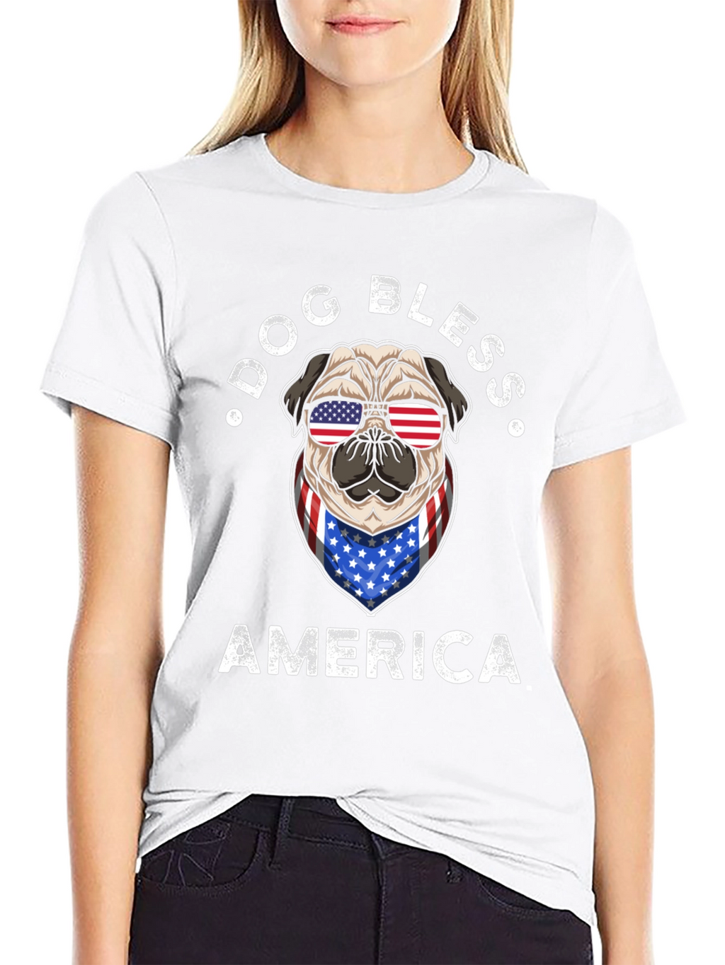 Dog Bless America Patriotic T-Shirt
