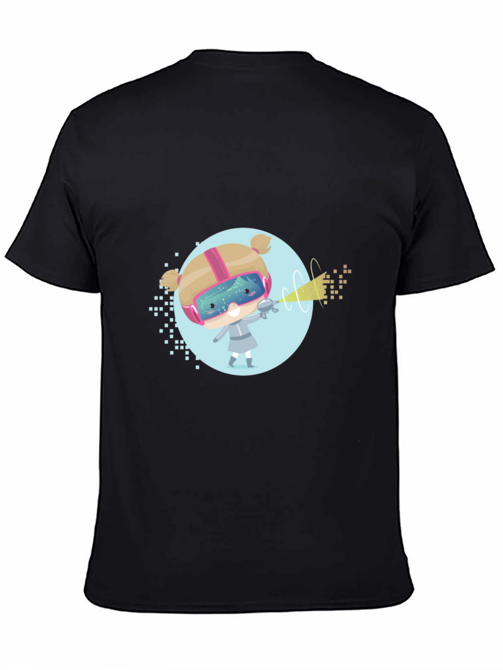 Sci-Fi Girl Graphic T-Shirt - Black Cotton Tee