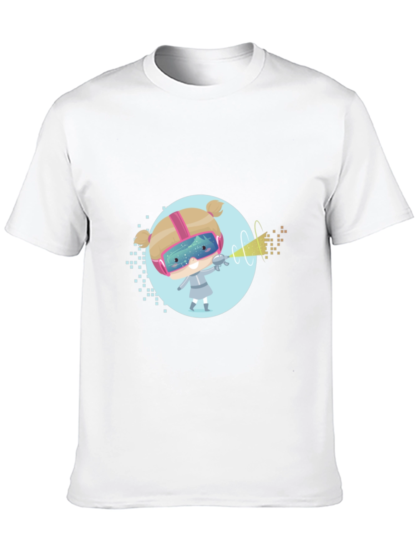 Sci-Fi Girl Graphic T-Shirt - Black Cotton Tee