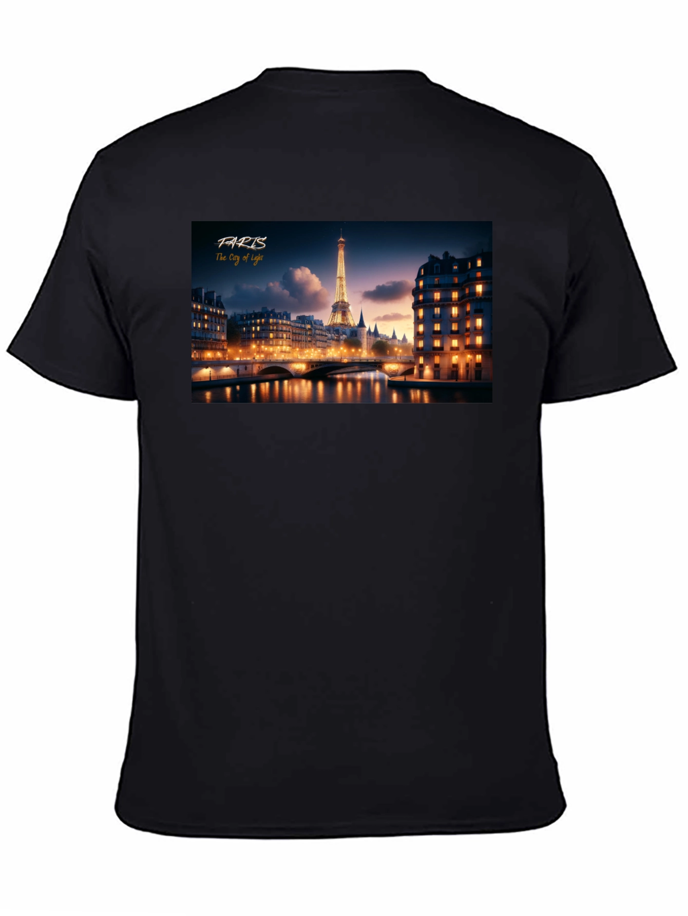 Paris City of Light Black T-Shirt