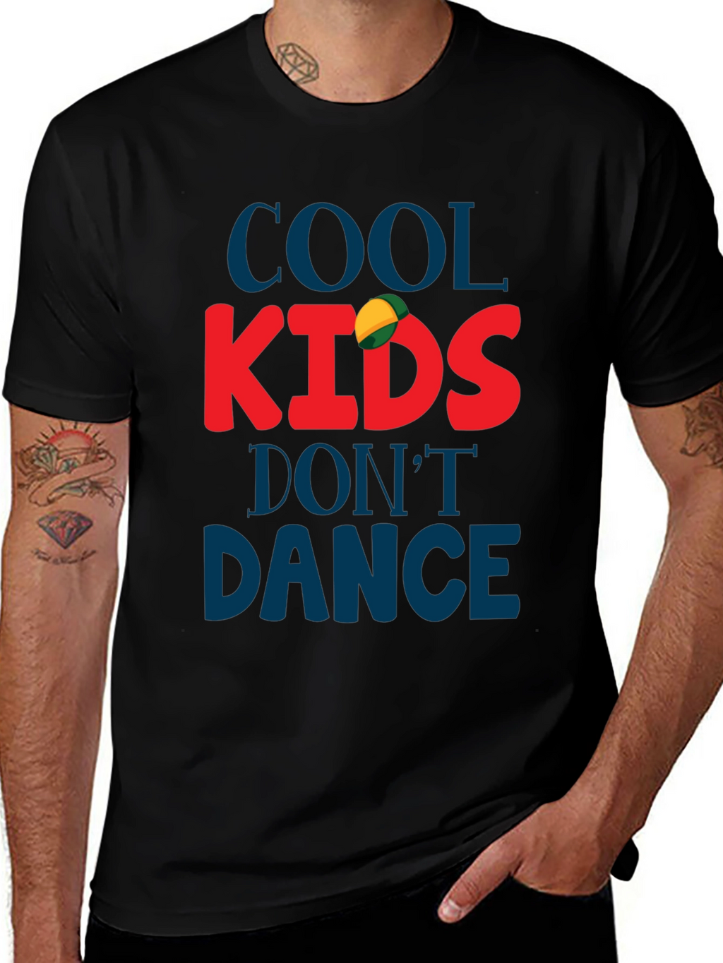 Cool Kids Dont Dance Black Graphic Tee