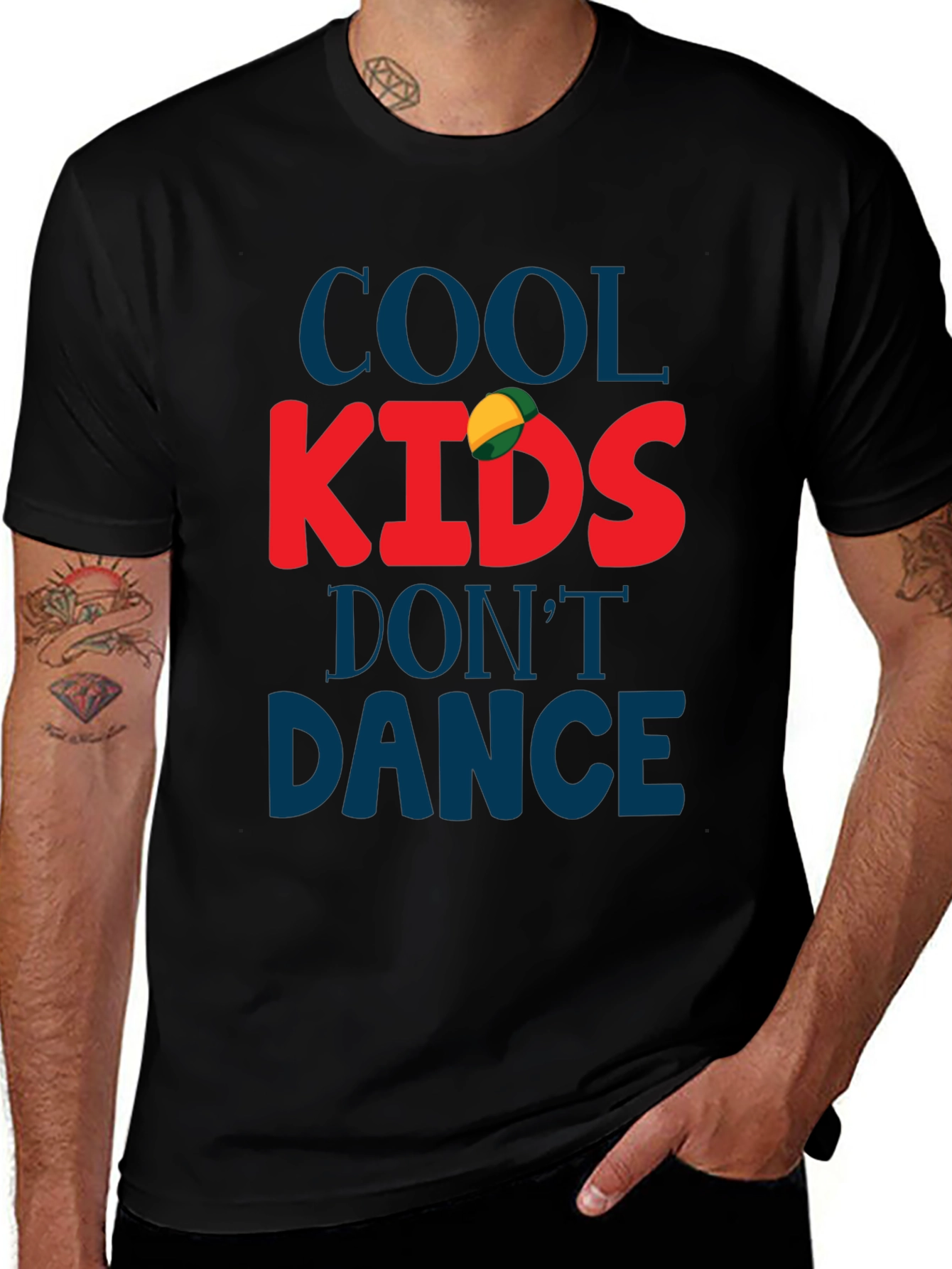 Cool Kids Dont Dance Black Graphic Tee