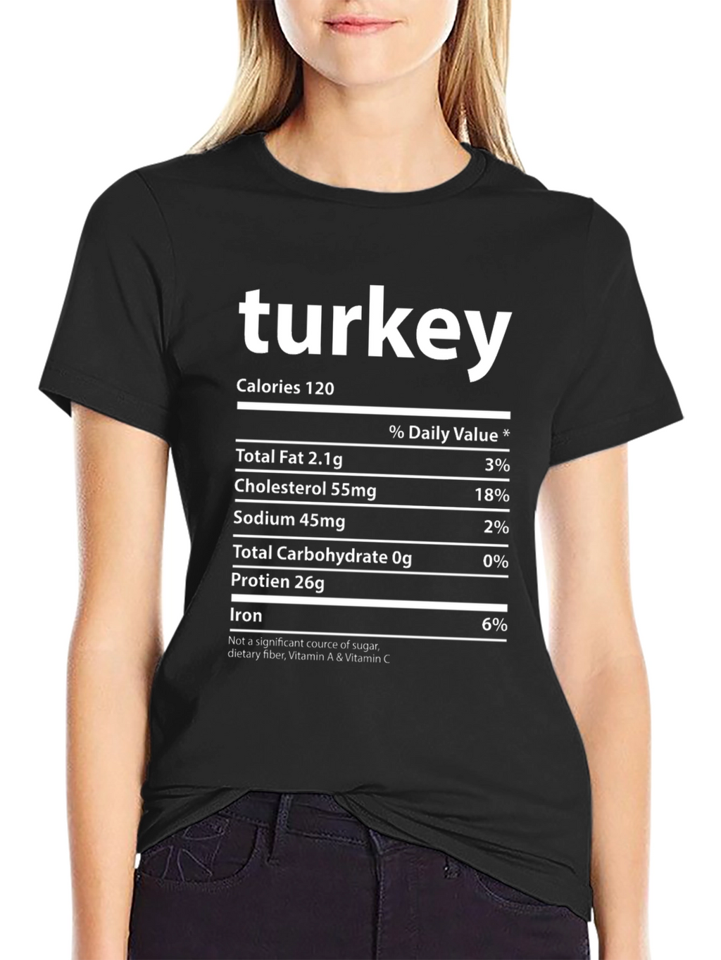 Turkey Nutrition Facts T-Shirt - Funny Thanksgiving Tee
