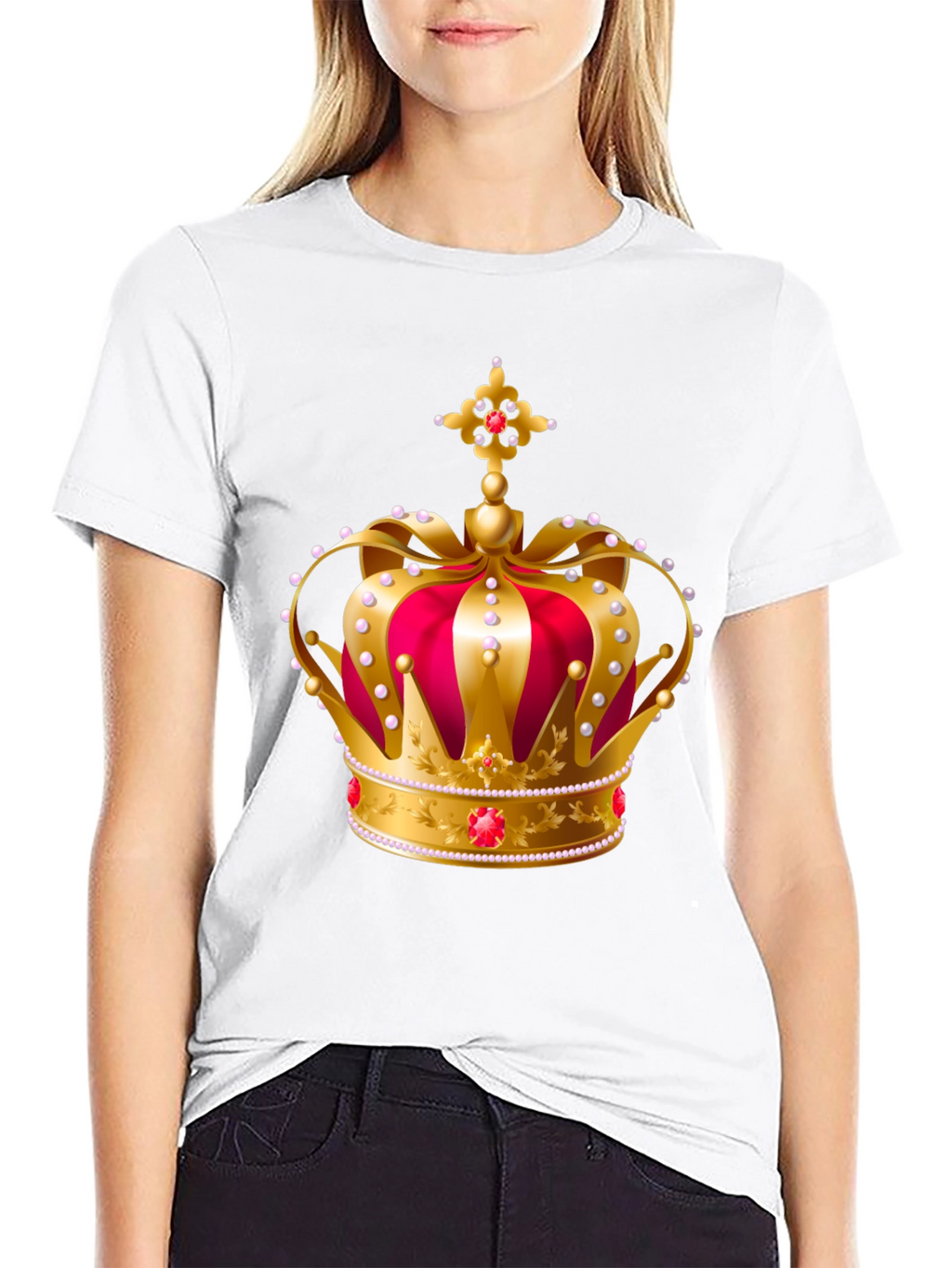 Royal Crown Graphic Tee - Gold and Red