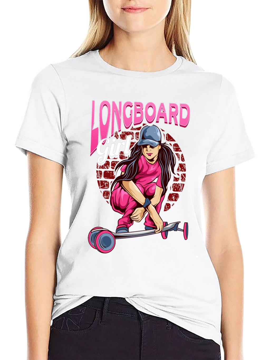 Longboard Girl Black T-Shirt