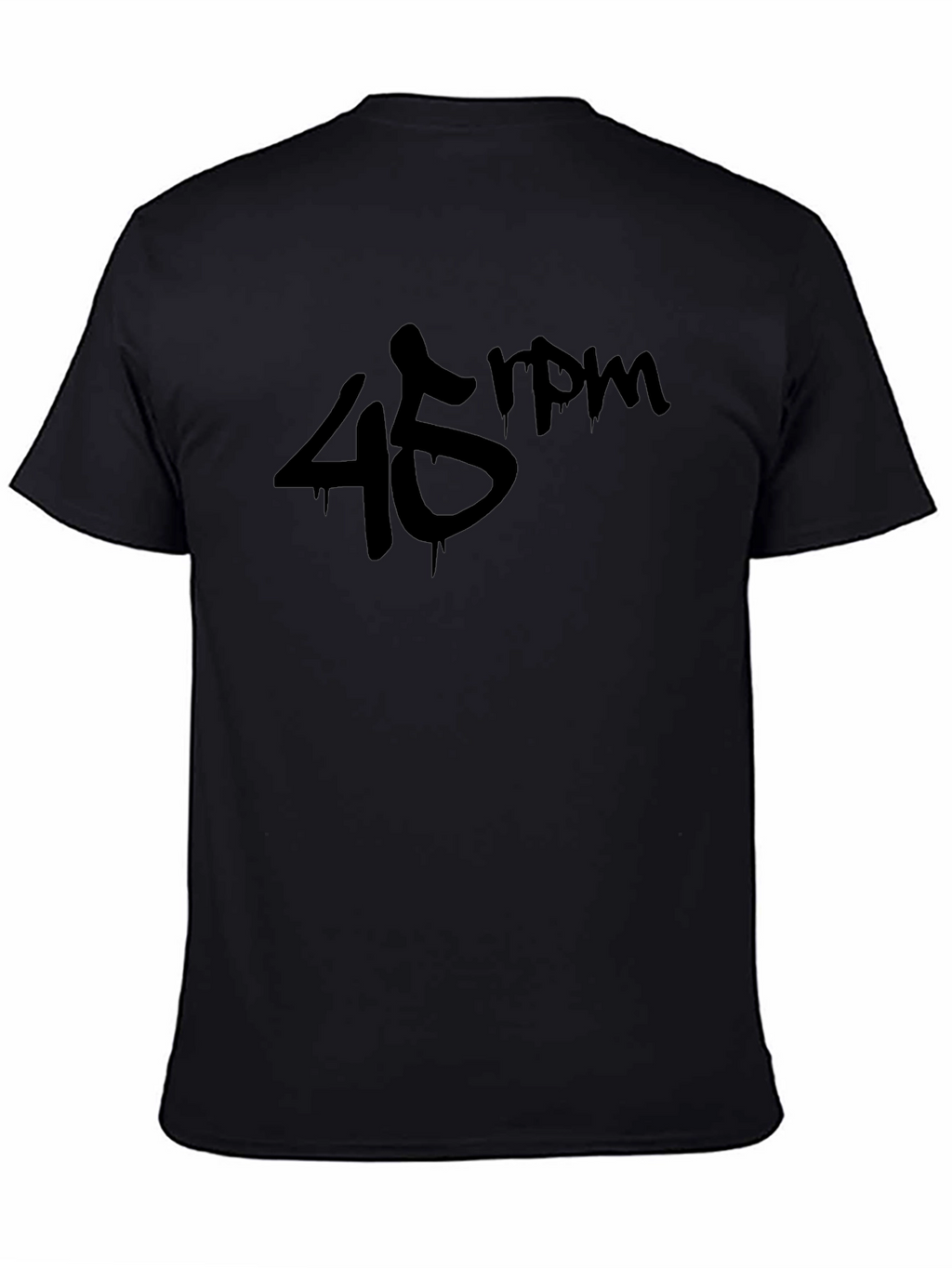 45 RPM Black Graphic T-Shirt - Music Lover Tee
