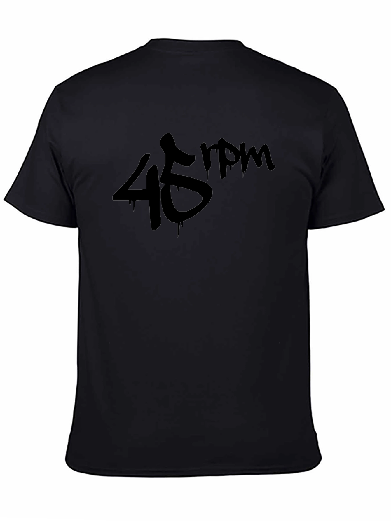 45 RPM Black Graphic T-Shirt - Music Lover Tee