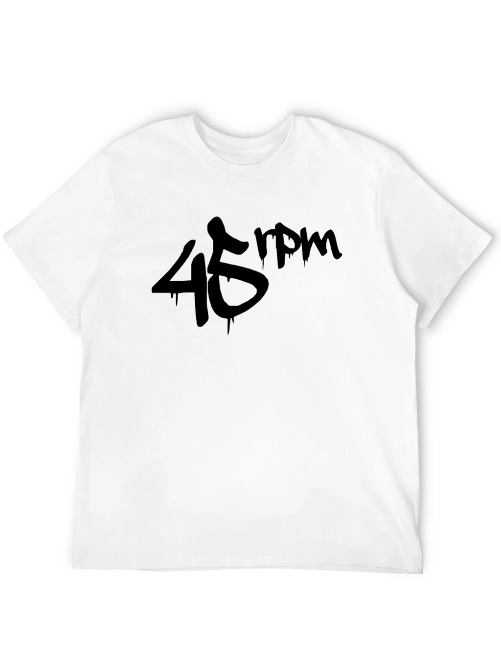 45 RPM Black Graphic T-Shirt - Music Lover Tee