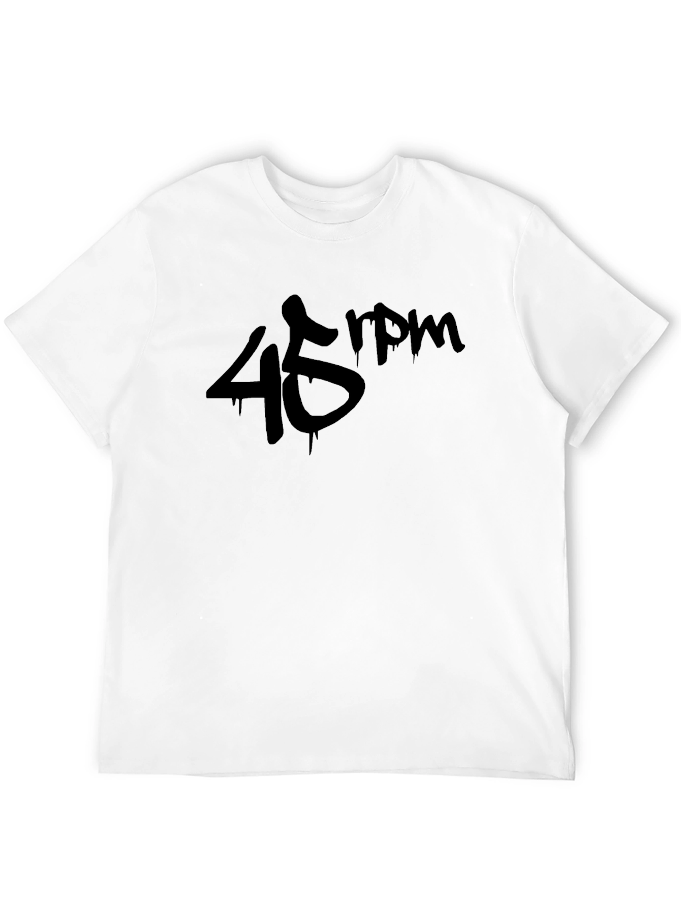 45 RPM Black Graphic T-Shirt - Music Lover Tee